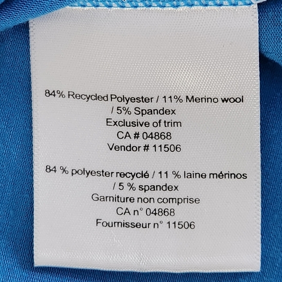 MEC Blue Long Sleeve merino blend Slim Fit Top large - Picture 6 of 10